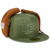 Kansas City Chiefs New Era x Alpha Industries Dog Ears 59FIFTY Fitted Hat Olive - NFL