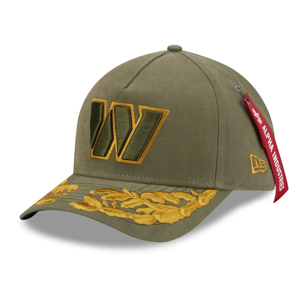 Washington Commanders New Era x Alpha Industries A-Frame 9FORTY Adjustable Hat Olive - NFL