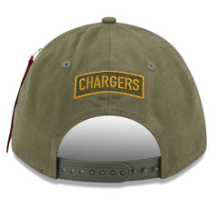 Los Angeles Chargers New Era x Alpha Industries A-Frame 9FORTY Adjustable Hat Olive - NFL