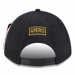 San Francisco 49ers New Era x Alpha Industries A-Frame 9FORTY Adjustable Hat Black - NFL