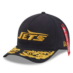 New York Jets New Era x Alpha Industries A-Frame 9FORTY Adjustable Hat Black - NFL