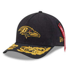 Baltimore Ravens New Era x Alpha Industries A-Frame 9FORTY Adjustable Hat Black - NFL