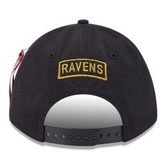 Baltimore Ravens New Era x Alpha Industries A-Frame 9FORTY Adjustable Hat Black - NFL