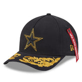 Dallas Cowboys New Era x Alpha Industries A-Frame 9FORTY Adjustable Hat Black - NFL