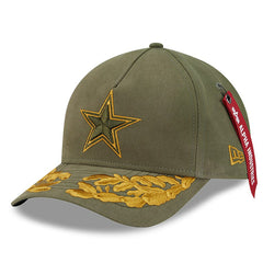 Dallas Cowboys New Era x Alpha Industries A-Frame 9FORTY Adjustable Hat Olive - NFL