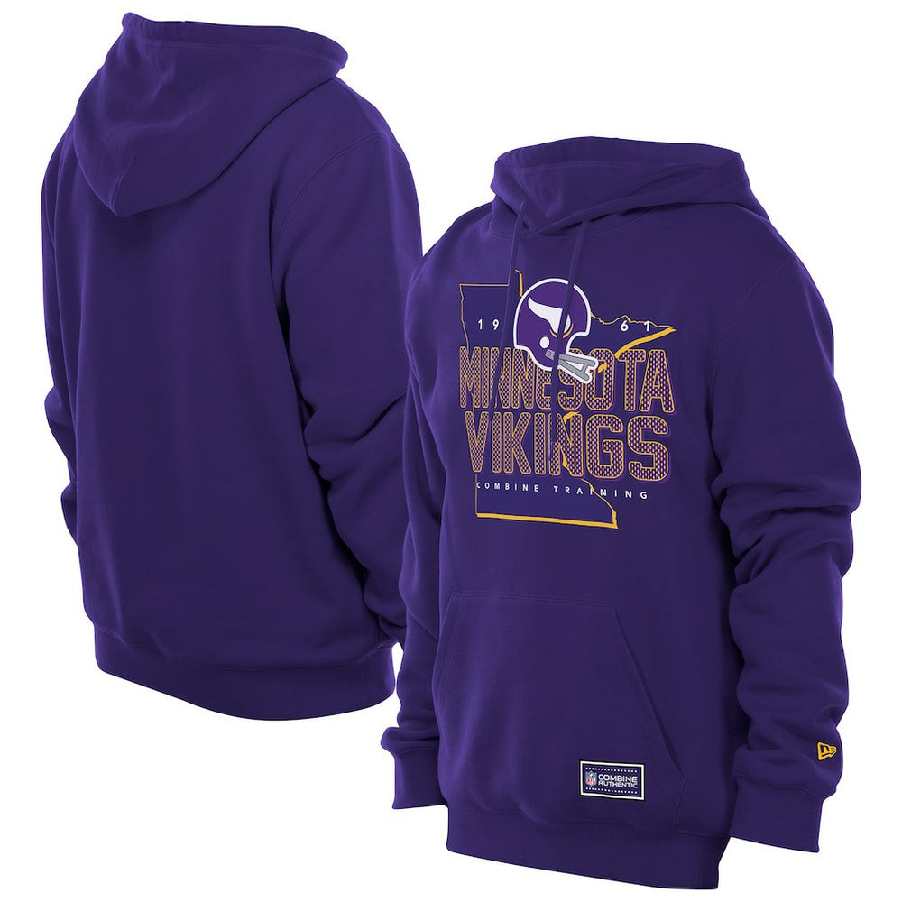 Minnesota Vikings New Era Combine Authentic Local State Throwback Hoodie Purple - NFL
