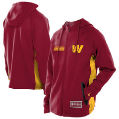Washington Commanders New Era Combine Authentic Raglan Scuba Full-Zip Hoodie Burgundy - NFL