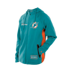 Miami Dolphins New Era Combine Authentic Raglan Scuba Full-Zip Hoodie Aqua - NFL