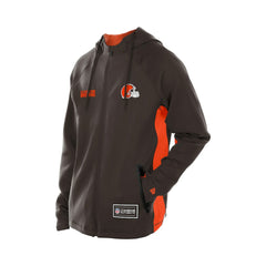Cleveland Browns New Era Combine Authentic Raglan Scuba Full-Zip Hoodie Brown - NFL