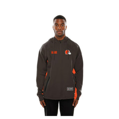Cleveland Browns New Era Combine Authentic Raglan Scuba Full-Zip Hoodie Brown - NFL
