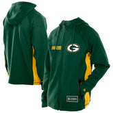 Green Bay Packers New Era Combine Authentic Raglan Scuba Full-Zip Hoodie Green - NFL
