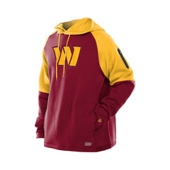 Washington Commanders New Era Combine Authentic Color Block Raglan Pullover Hoodie Burgundy - NFL