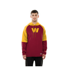 Washington Commanders New Era Combine Authentic Color Block Raglan Pullover Hoodie Burgundy - NFL