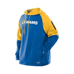 Los Angeles Rams New Era Combine Authentic Color Block Raglan Pullover Hoodie Royal - NFL