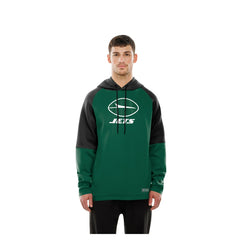 New York Jets New Era Combine Authentic Color Block Raglan Pullover Hoodie Green - NFL