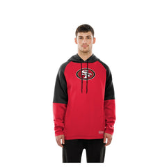 San Francisco 49ers New Era Combine Authentic Color Block Raglan Pullover Hoodie Scarlet - NFL