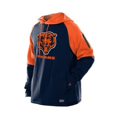 Chicago Bears New Era Combine Authentic Color Block Raglan Pullover Hoodie Navy - NFL