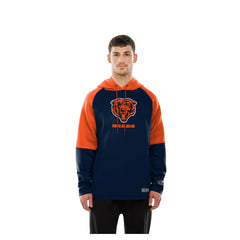 Chicago Bears New Era Combine Authentic Color Block Raglan Pullover Hoodie Navy - NFL