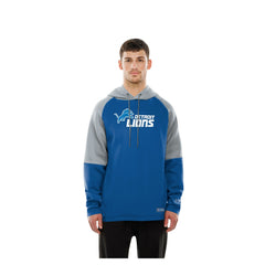 Detroit Lions New Era Combine Authentic Color Block Raglan Pullover Hoodie Blue - NFL