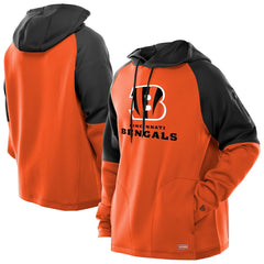 Cincinnati Bengals New Era Combine Authentic Color Block Raglan Pullover Hoodie Orange - NFL