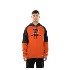 Cincinnati Bengals New Era Combine Authentic Color Block Raglan Pullover Hoodie Orange - NFL