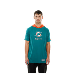 Miami Dolphins New Era Combine Authentic Hooded Raglan Short-Sleeve T-Shirt Aqua - NFL