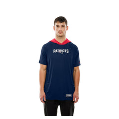 New England Patriots New Era Combine Authentic Hooded Raglan Short-Sleeve T-Shirt Navy - NFL
