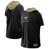 New Orleans Saints New Era Combine Authentic Hooded Raglan Short-Sleeve T-Shirt Black - NFL