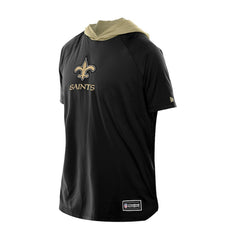 New Orleans Saints New Era Combine Authentic Hooded Raglan Short-Sleeve T-Shirt Black - NFL