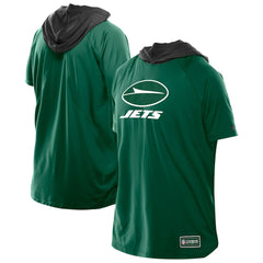 New York Jets New Era Combine Authentic Hooded Raglan Short-Sleeve T-Shirt Green - NFL