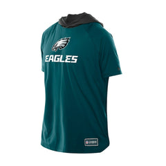 Philadelphia Eagles New Era Combine Authentic Hooded Raglan Short-Sleeve T-Shirt Midnight Green - NFL