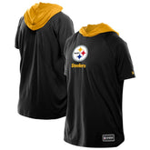 Pittsburgh Steelers New Era Combine Authentic Hooded Raglan Short-Sleeve T-Shirt Black - NFL