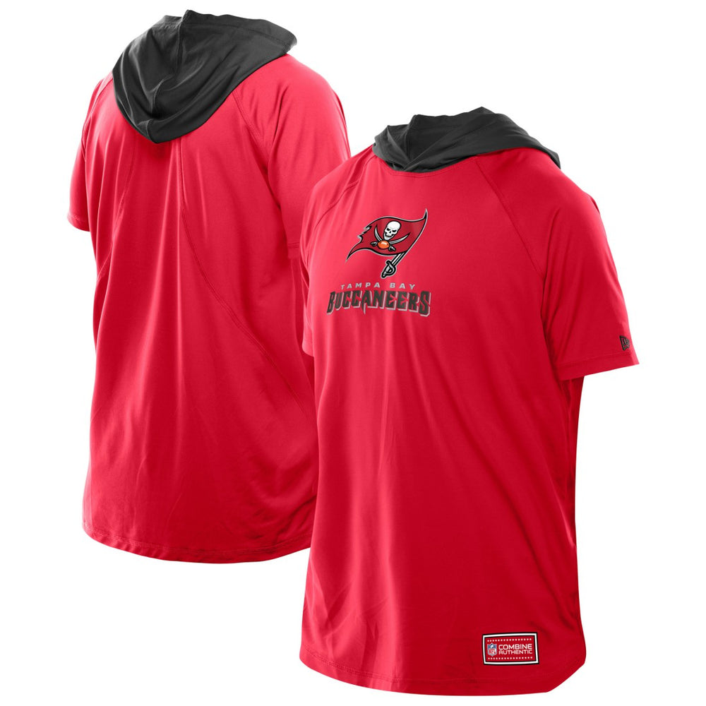 Tampa Bay Buccaneers New Era Combine Authentic Hooded Raglan Short-Sleeve T-Shirt Red - NFL