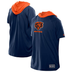 Chicago Bears New Era Combine Authentic Hooded Raglan Short-Sleeve T-Shirt Navy - NFL