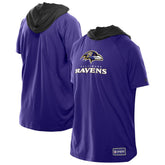 Baltimore Ravens New Era Combine Authentic Hooded Raglan Short-Sleeve T-Shirt Purple - NFL