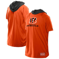 Cincinnati Bengals New Era Combine Authentic Hooded Raglan Short-Sleeve T-Shirt Orange - NFL