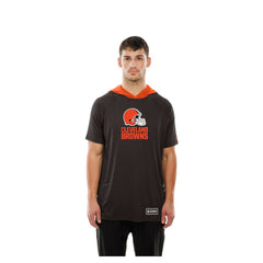 Cleveland Browns New Era Combine Authentic Hooded Raglan Short-Sleeve T-Shirt Brown - NFL