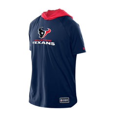 Houston Texans New Era Combine Authentic Hooded Raglan Short-Sleeve T-Shirt Navy - NFL