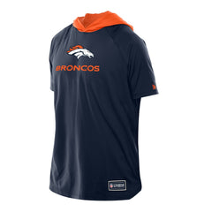 Denver Broncos New Era Combine Authentic Hooded Raglan Short-Sleeve T-Shirt Navy - NFL