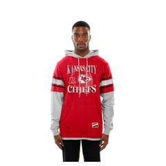 Kansas City Chiefs New Era Twofer Layered Long Sleeve Hoodie T-Shirt Red - NFL