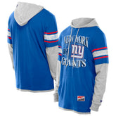 New York Giants New Era Twofer Layered Long Sleeve Hoodie T-Shirt Royal - NFL