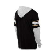 New Orleans Saints New Era Twofer Layered Long Sleeve Hoodie T-Shirt Black - NFL