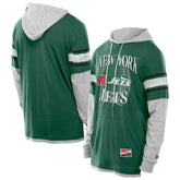 New York Jets New Era Twofer Layered Long Sleeve Hoodie T-Shirt Green - NFL