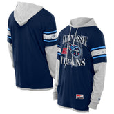 Tennessee Titans New Era Twofer Layered Long Sleeve Hoodie T-Shirt Navy - NFL