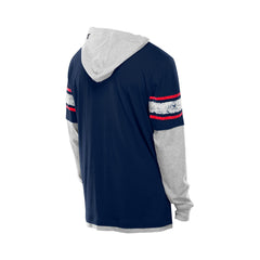 Houston Texans New Era Twofer Layered Long Sleeve Hoodie T-Shirt Navy - NFL