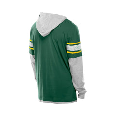 Green Bay Packers New Era Twofer Layered Long Sleeve Hoodie T-Shirt Green - NFL