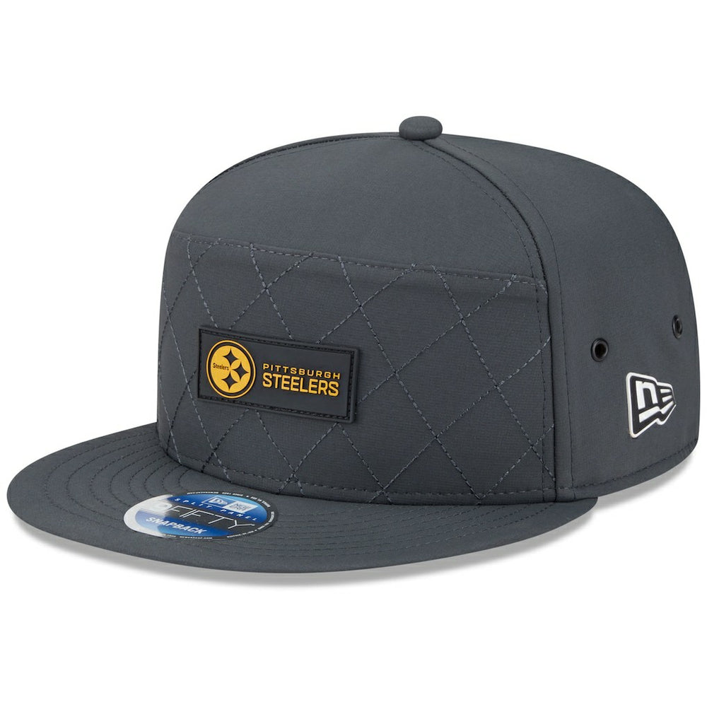 Pittsburgh Steelers New Era 2025 Sideline Cold Weather Split Panel 9FIFTY Snapback Hat Charcoal - NFL