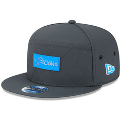 Detroit Lions New Era 2025 Sideline Cold Weather Split Panel 9FIFTY Snapback Hat Charcoal - NFL