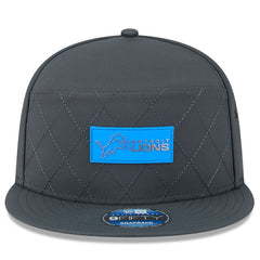 Detroit Lions New Era 2025 Sideline Cold Weather Split Panel 9FIFTY Snapback Hat Charcoal - NFL