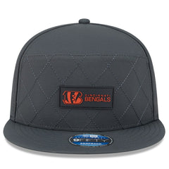 Cincinnati Bengals New Era 2025 Sideline Cold Weather Split Panel 9FIFTY Snapback Hat Charcoal - NFL